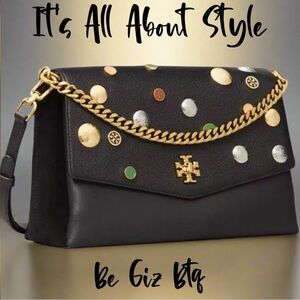 Tory Burch Authentic Kira Mixed Materials Embellished Unique Bag Limited Edition